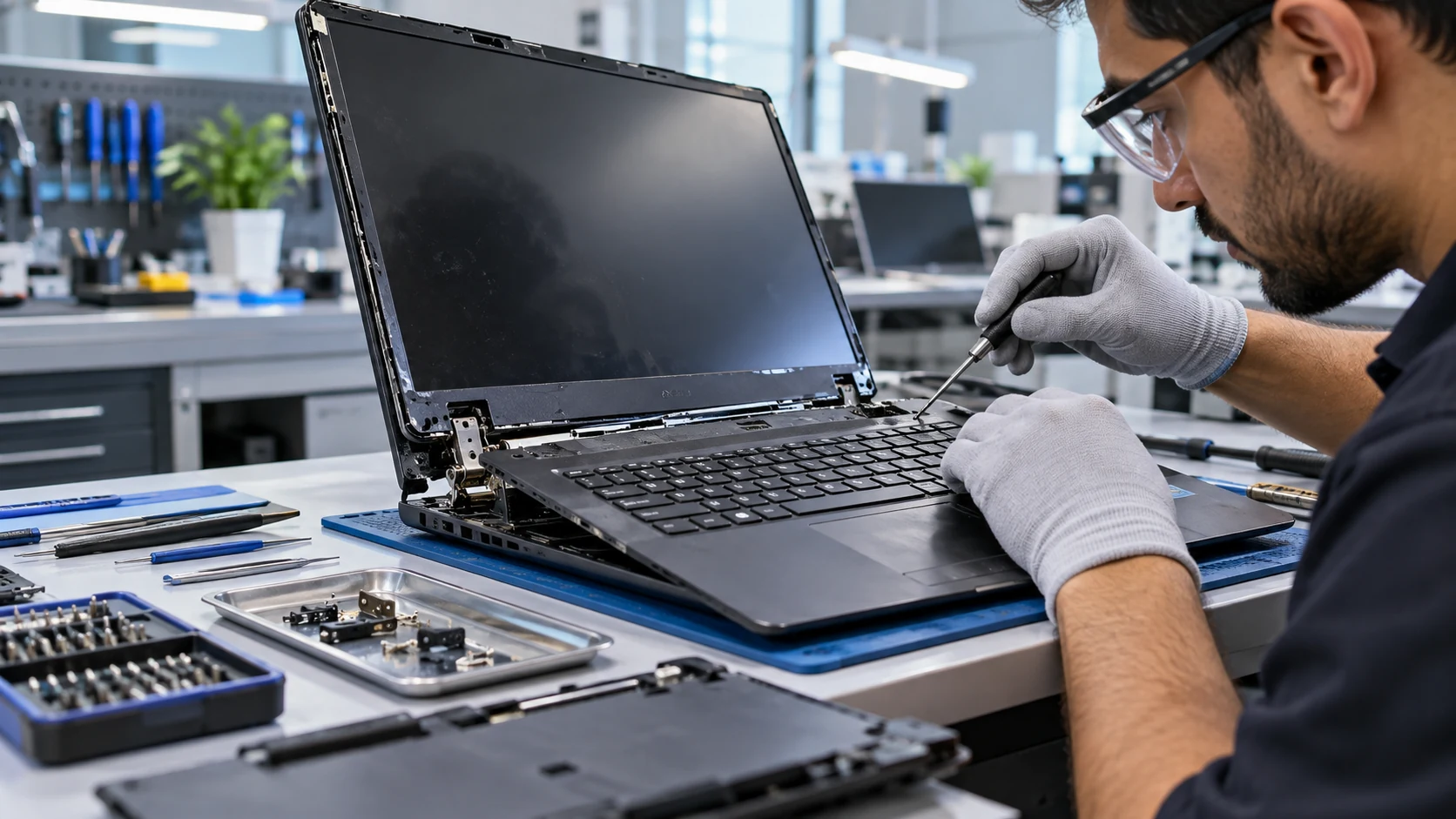 Broken laptop hinge panel and screen repair in Chennai
