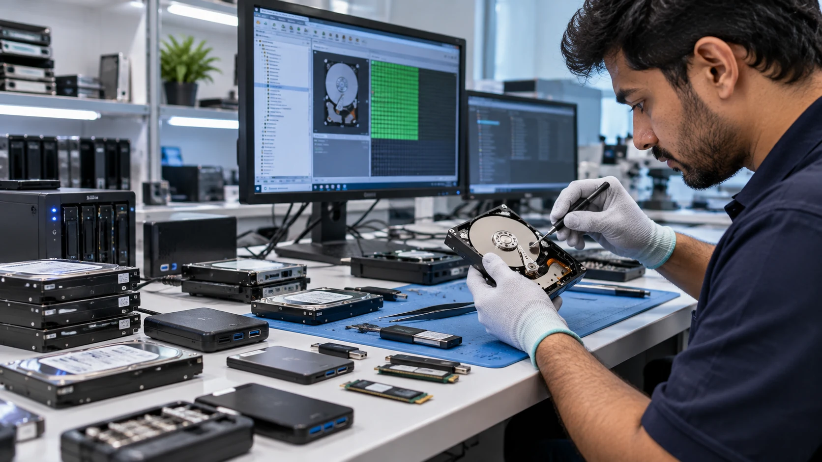 Laptop hard disk SSD NVMe data recovery service in Chennai